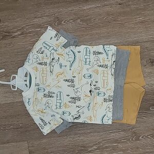 Tommy Bahama Kids Matching Set - White and Gold